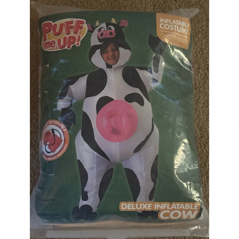 Puff Me Up Inflatable Cow Halloween Costume - Childrens